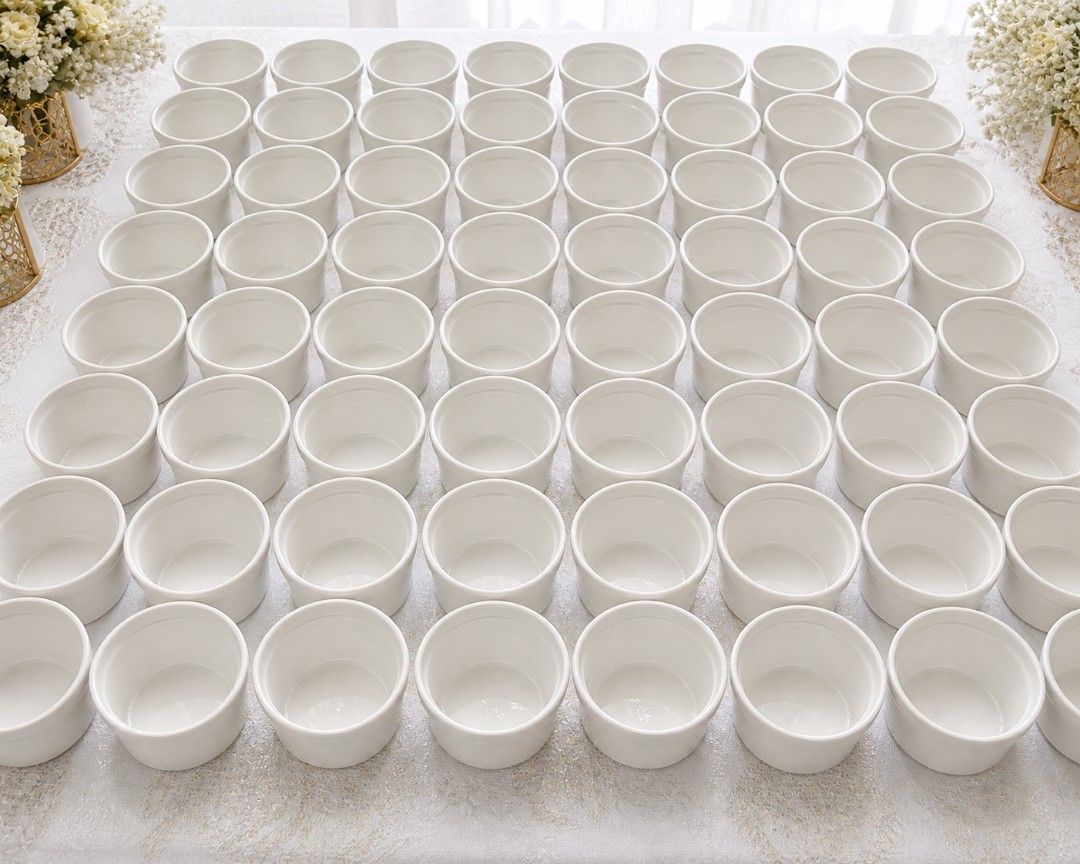 White Ceramic Ramekins - Set of 100 per box444073988148449284