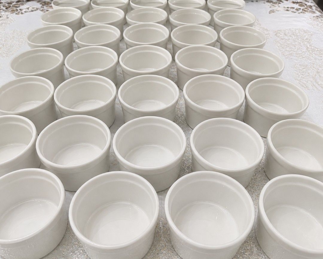 White Ceramic Ramekins - Set of 100 per box