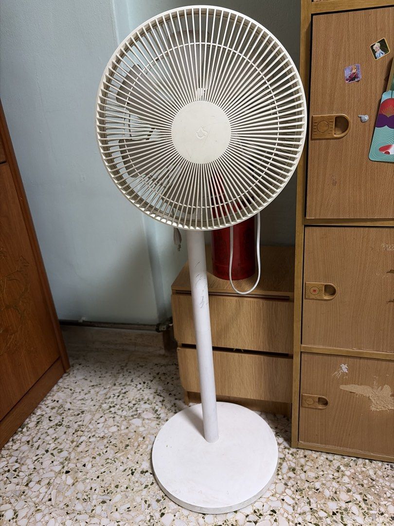 White Standing Fan