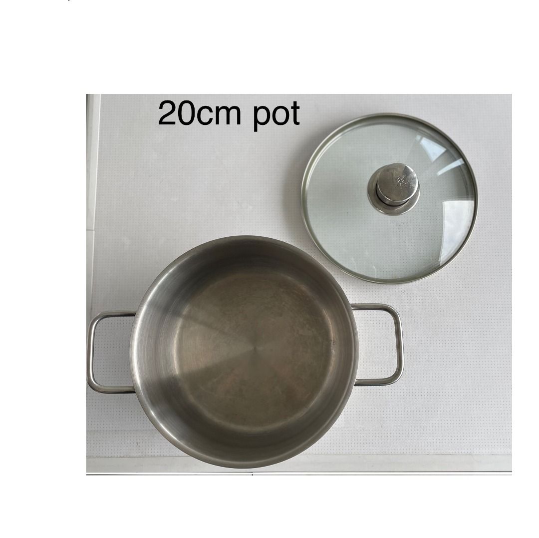 WMF 20cm Stainless Steel Pot with Glass Lid