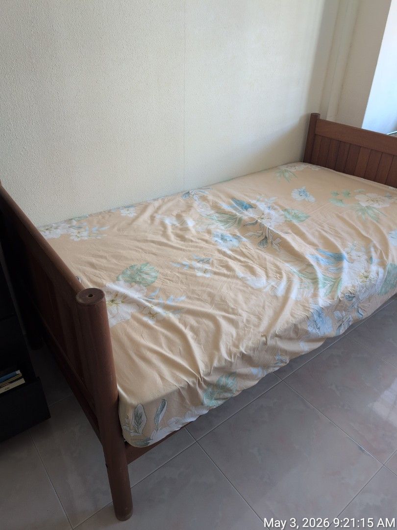 Good quality wooden single bed frame