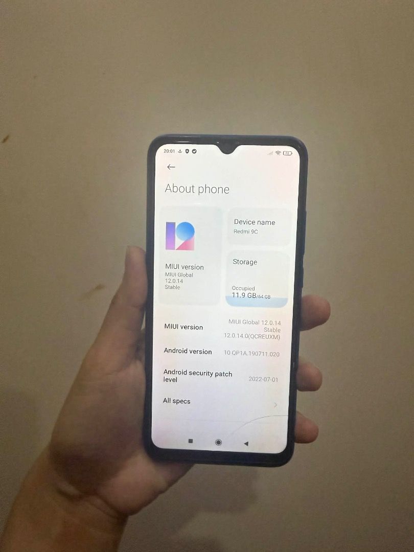 Xiaomi Redmi 9C – 4GB (Category: Xiaomi) located in Manila. Submitted by memos_ (Listing ID 1435842766, Image 3). Description: Xiaomi Redmi 9C – 4GB 98% smooth. No issue All working No box included .