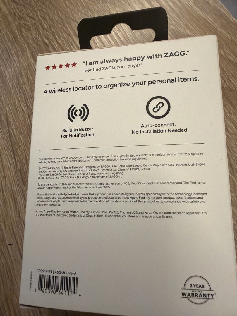 ZAGG Essentials 2find Tag Locator - White444015096607559681