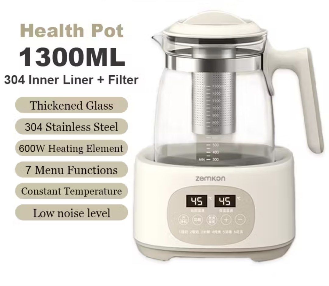 Zemkon Health Pot 1300ML Baby Kettle Water Warmer