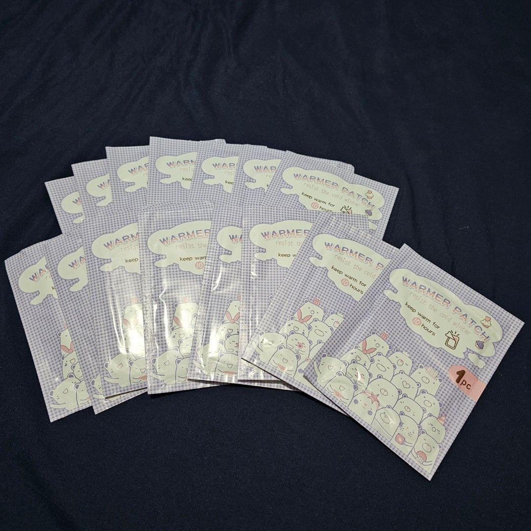 15pcs Warmer Patches - Keep Warm for 10 Hours (Category: Body Care) located in Quezon City. Submitted by reply_1982 (Listing ID 1440762394, Image 1). Description: - Beat the cold: Keep yourself warm during chilly weather. - Long-lasting heat: Enjoy up to 10 hours of warmth per patch. - Natural ingredients: Contains Iron Powder, Activated Carbon, Vermiculite, and Salt. - Easy to use: Simply apply to clothing for instant warmth. - Important safety 