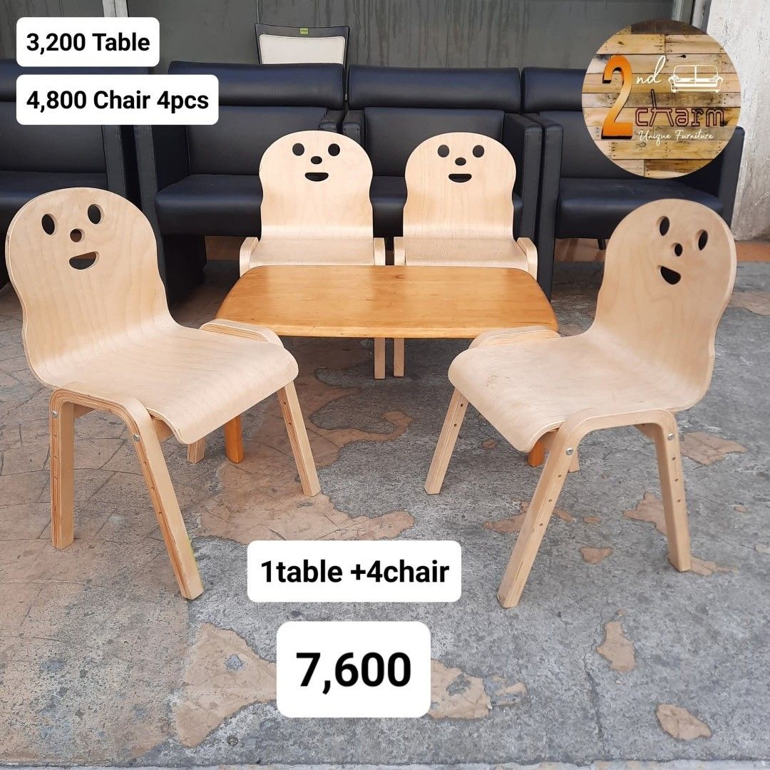 2nd hand kiddie chair + folding center table | solid wood 5pcs set (Category: Chairs) located in Paranaque City. Submitted by feybelhaft (Listing ID 1440833212, Image 2). Description: 💳 𝐌𝐨𝐝𝐞 𝐨𝐟 𝐏𝐚𝐲𝐦𝐞𝐧𝐭 ✅ QR Ph Credit Card ✅️ GCash ✅ BDO Bank Transfer ✅ BPI Bank Transfer 📍 𝙋𝙖𝙮𝙢𝙚𝙣𝙩 𝙞𝙨 𝙢𝙖𝙙𝙚 𝙪𝙥𝙤𝙣 𝙥𝙞𝙘𝙠-𝙪𝙥 𝙛𝙧𝙤𝙢 𝙪𝙨..