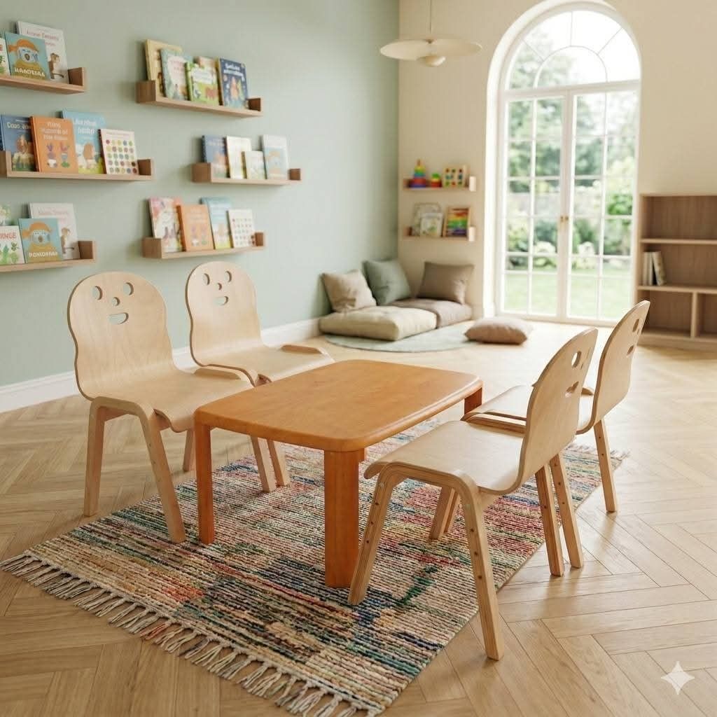 2nd hand kiddie chair + folding center table | solid wood 5pcs set (Category: Chairs) located in Paranaque City. Submitted by feybelhaft (Listing ID 1440833212, Image 1). Description: 💳 𝐌𝐨𝐝𝐞 𝐨𝐟 𝐏𝐚𝐲𝐦𝐞𝐧𝐭 ✅ QR Ph Credit Card ✅️ GCash ✅ BDO Bank Transfer ✅ BPI Bank Transfer 📍 𝙋𝙖𝙮𝙢𝙚𝙣𝙩 𝙞𝙨 𝙢𝙖𝙙𝙚 𝙪𝙥𝙤𝙣 𝙥𝙞𝙘𝙠-𝙪𝙥 𝙛𝙧𝙤𝙢 𝙪𝙨..