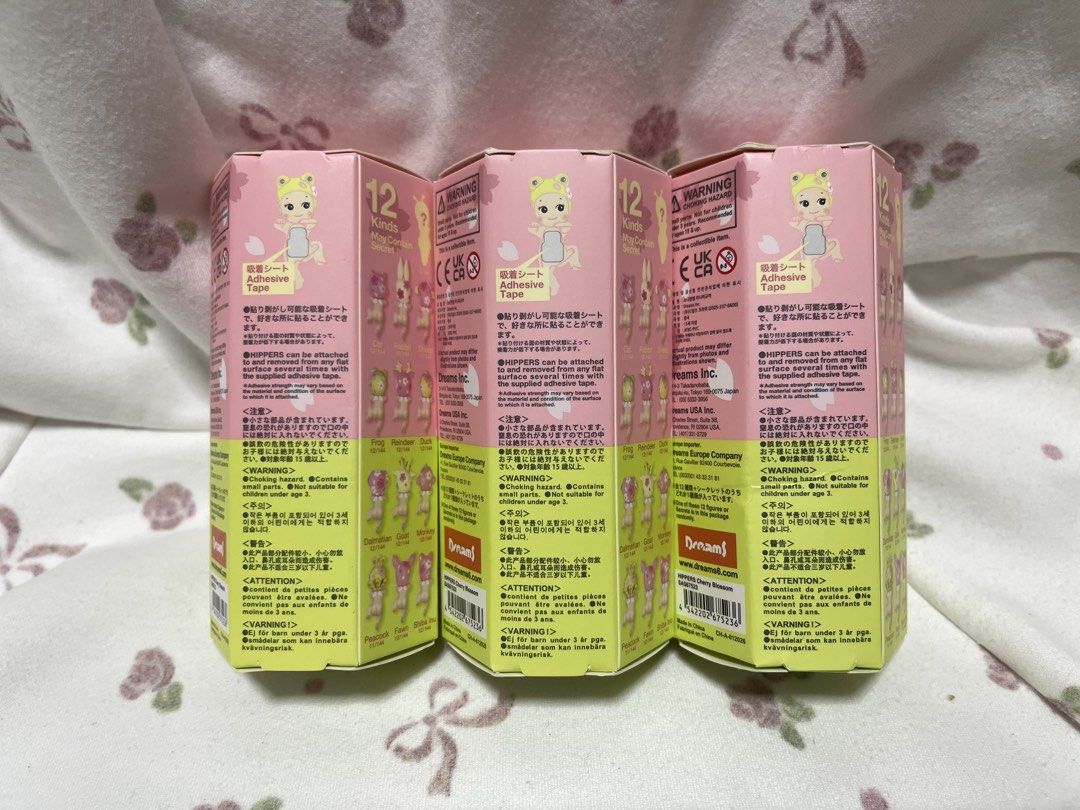 🌸 Brand New Sonny Angel “Cherry Blossom Hippers” (Limited Edition) (Category: Designer & Blind Box Toys) located in Singapore. Submitted by vincentltb (Listing ID 1440877267, Image 2). Description: Brand new and 100% authentic Sonny Angel Cherry Blossom Hippers from the Soniandsmi store in Tokyo These limited seasonal figures feature soft pastel cherry blossom designs and come in the popular “Hippers” style—perfect for sticking onto the edge of 