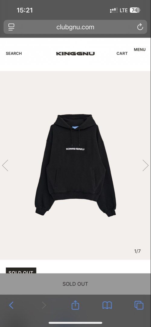放/換King Gnu - KG IS DEAD HOODIE [Black] - KING GNU CEN+RAL Tour