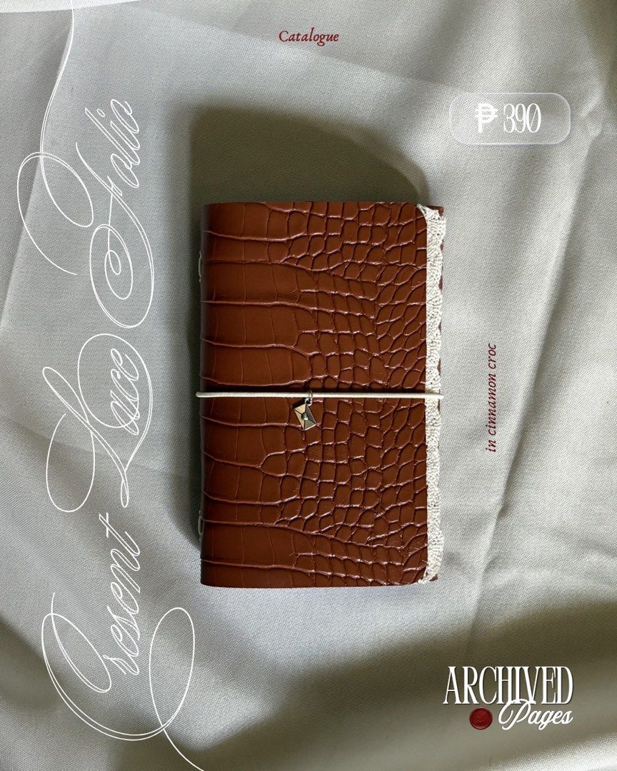 A6 Trifold Faux Leather Journal (Category: Stationery & School Supplies) located in Rizal. Submitted by archivedpages.ph (Listing ID 1440792578, Image 1). Description: Ready to ship 💌 MOP: BDO, Maribank, or Gcash MOD: J&T, Grab, or Lalamove.