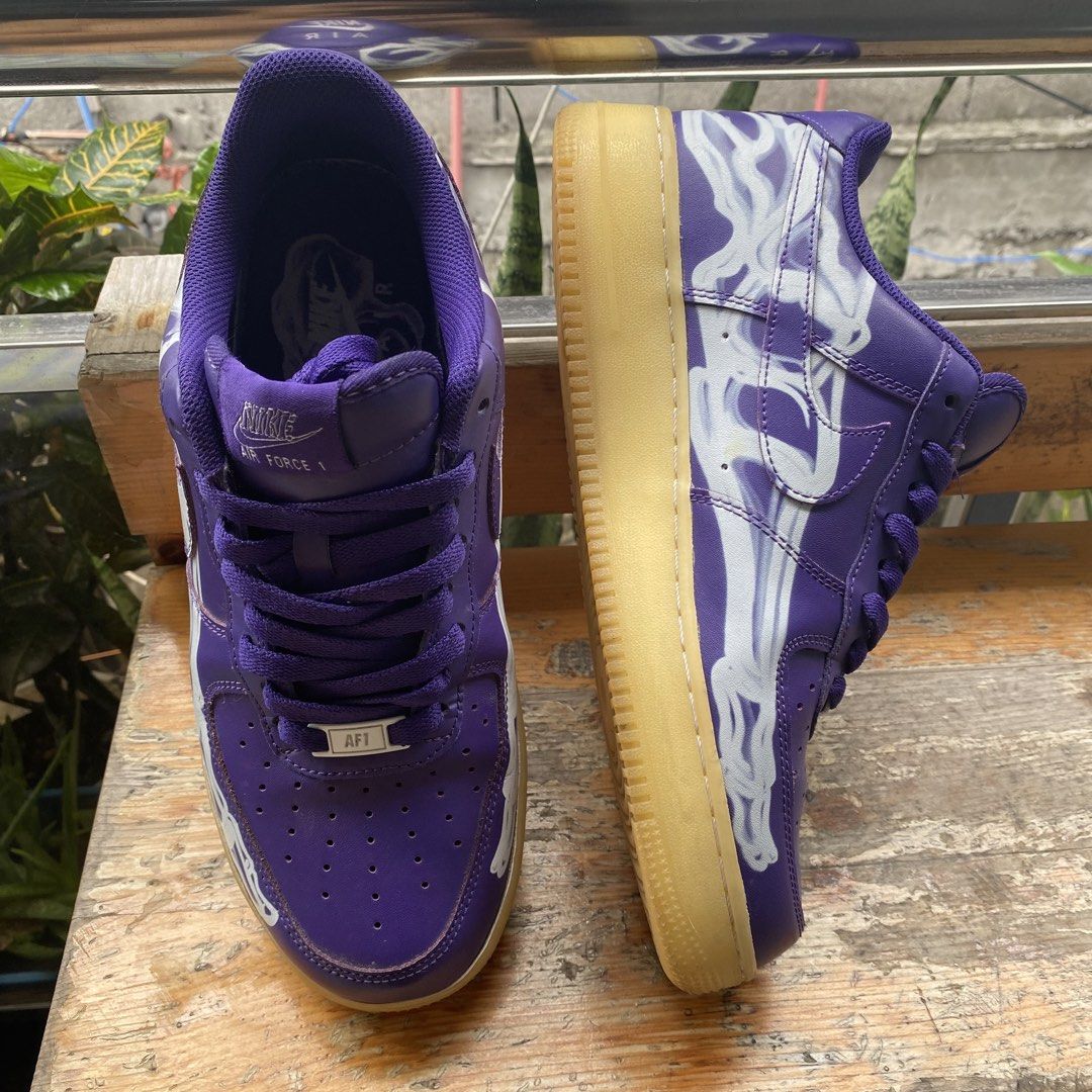 Air Force 1 Low "Purple Skeleton Halloween" (Category: Sneakers) located in Manila. Submitted by smithaandretti (Listing ID 1440839863, Image 3). Description: Air Force 1 Low Purple Skeleton Authentic/Legit 9/10 Condition Sign of usage ₱3,500 Negotiable .