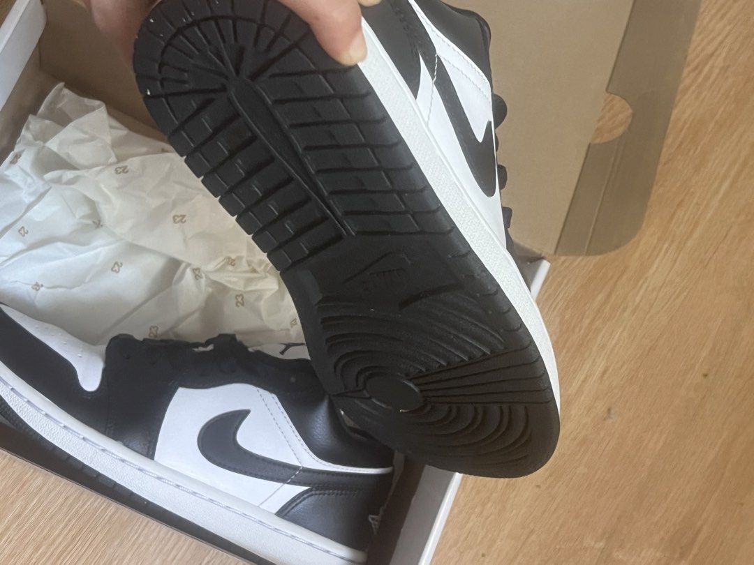 Air Jordan 1 Low Black White Panda (Category: Sneakers) located in Pasig City. Submitted by sellthings99 (Listing ID 1440770786, Image 3). Description: - Classic black and white Air Jordan 1 Lows - Iconic silhouette - Great for everyday wear - Comes with original box - A must-have for any sneaker collection.