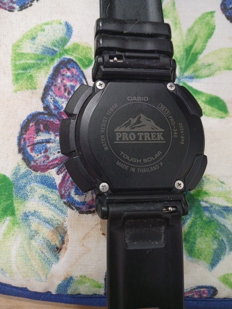 Casio Pro Trek PRG-340 (Tough Solar / Triple Sensor) - Rush Sale (Category: Men's Watches) located in Manila. Submitted by garagehub (Listing ID 1440894321, Image 2). Description: 📌 QUICK SPECS: • Tough Solar (No battery change needed, charges via light) • Triple Sensor (Digital Compass, Altimeter, Barometer, Thermometer) • Duplex LCD Display (Clear dual-layer graphics) • 100m Water Resistant • Biomass eco-friendly materials, highly lightweight 
