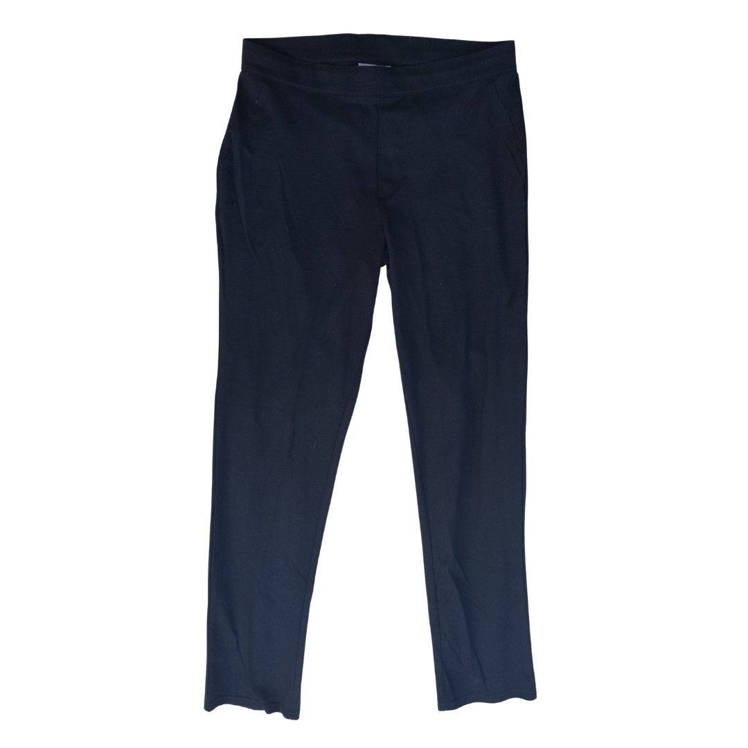 Black Elastic Waist Pants | Medium (Category: Other Bottoms) located in Manila. Submitted by ubes_corner (Listing ID 1440939456, Image 1). Description: - Black pants with elastic waistband - Straight leg cut - Comfortable for everyday wear - Size: Medium (M) - Material: Polyester and Spandex blend - Easy pull-on style - Ideal for casual outings or lounging at home.