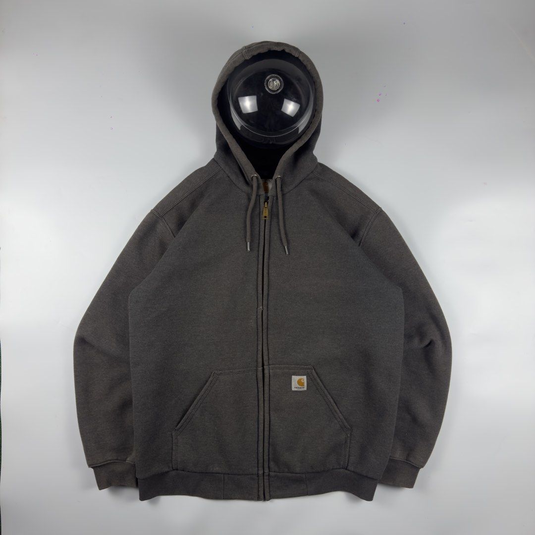 Carhartt Rain Defender (Category: Coats, Jackets and Outerwear) located in Bulacan. Submitted by b4mzz (Listing ID 1440948158, Image 1). Description: - [ ] Carhartt Rain Defender (Gray) Medium on tag🏷️ Width: 25 Length: 29.5 Condition: Good Issue: Minimal Marilao, Bulacan📌 Can ship nationwide🚚.