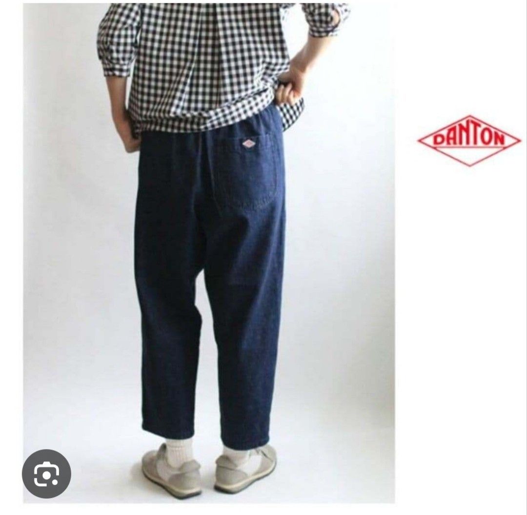 Danton Vetements de Travail - Denim Easy Pants With Drawstring (Category: Chinos) located in San Fernando. Submitted by son.twice.stuff (Listing ID 1440904323, Image 1). Description: Item: Danton Vetements de Travail - Denim Easy Pants With Drawstring Tagged Size: 36 Dimensions Waistline: 13" To 17" Raise: 12" Thigh: 11" Outseam: 36" Inseam: 24" Leg Opening: 7' Condition: Excellent Made In Japan Material 100% Cotton Price: 2800 Free Shipping.