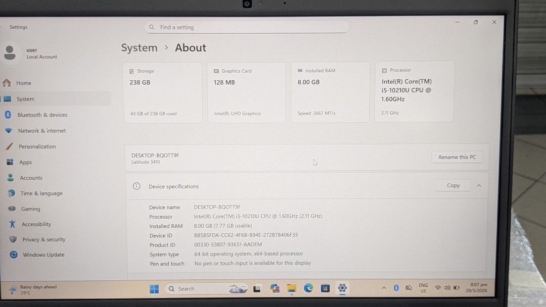 Dell Laptop Intel Core i5-10th Generation468319867545866242