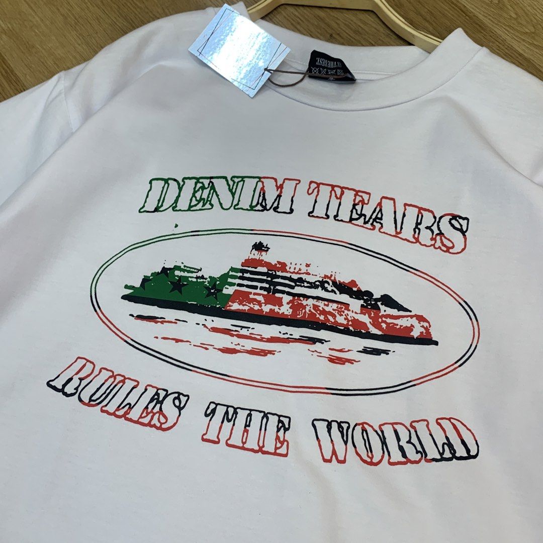 Denim Tears X Corteiz Rtw White Tee (Category: Tshirts & Polo Shirts ) located in Pasig City. Submitted by paymelikelandlord (Listing ID 1440898785, Image 3). Description: Denim Tears X Corteiz Rtw White Tee Brand new Dm to purchase .