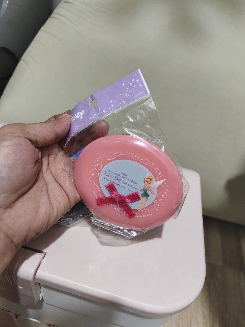 Disney Ariel & Friends Compact Mirrors & Puff Set (Category: Mirrors) located in Makati City. Submitted by abegailbrezuela (Listing ID 1440821003, Image 3). Description: - Set includes Disney compact mirrors featuring Ariel and Flounder. - Comes with a pink Tinkerbell-designed makeup puff. - All items are brand new and sealed in original packaging. - Ideal for Disney enthusiasts and collectors. - Perfect for convenient makeup touch-ups anytime, a