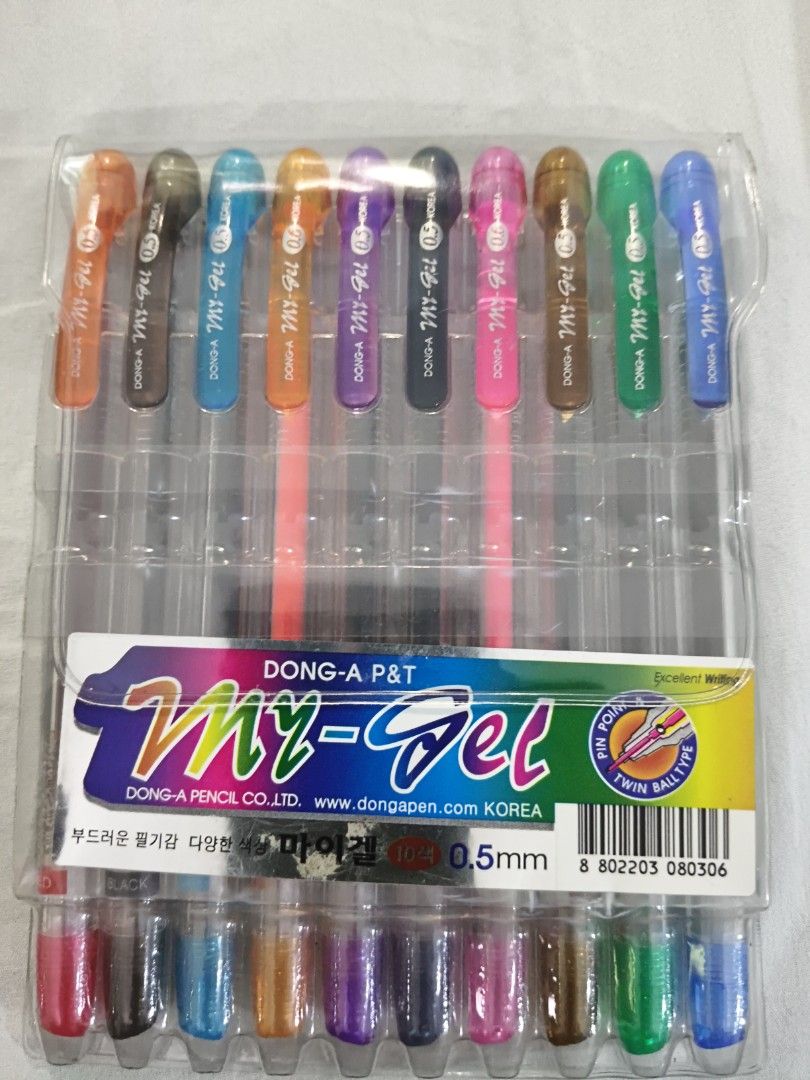 DONG-A My-Gel 0.5mm Gel Pen Set (10 Colors) – Made in Korea 🇰🇷 ✨🖊️ (Category: Craft Supplies & Tools) located in Dasmarinas. Submitted by ryanjayvd_443 (Listing ID 1440761039, Image 1). Description: 🖊️✨ FOR SALE: DONG-A My-Gel 0.5mm Gel Pen Set (10 Colors) – Made in Korea 🇰🇷 ✨🖊️ Perfect for students, teachers, artists, journal lovers, and office use! 📦 DONG-A My-Gel 0.5mm Gel Pen Set 🎨 10 Vibrant Colors Included: 🔴 Red ⚫ Black 🔵 Sky Bl