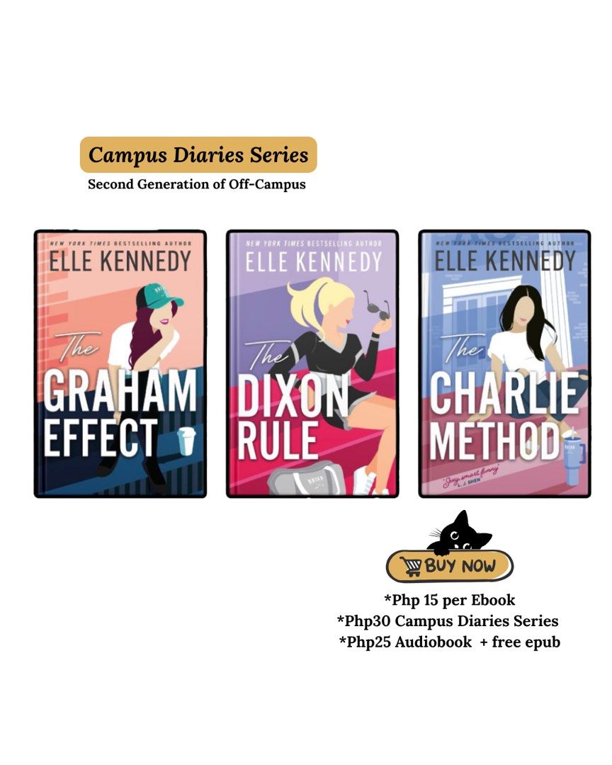 Elle Kennedy Novels (Category: Storybooks) located in Caloocan City. Submitted by theblackbookshop (Listing ID 1439090668, Image 3). Description: Elle Kennedy Books! EB00K and AUDIOBOOKS available~ Get this for 📱Eb00k : Php 15 per book / Briar U or Off-Campus Series Set Php50/ Take all Eb00k set Php100 🎧Audiob00k : Php25 + free epub ELLE KENNEDY NOVELS 🎓 Off-Campus Series • 🎓 The Deal • 🎓 The Mistake • 🎓 The Score • 🎓 The Goal • 🎓 The Leg