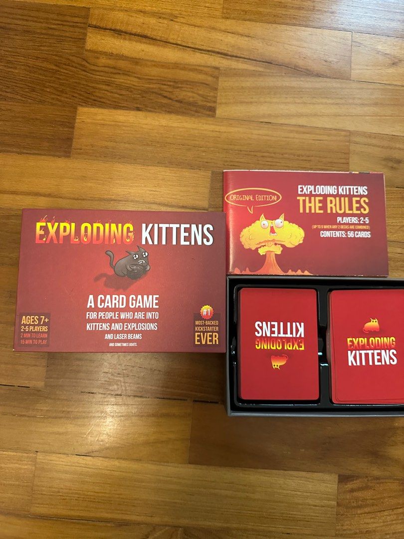 Exploding Kittens Card Game (Category: Board Games & Puzzles) located in Singapore. Submitted by luunaqiu (Listing ID 1440779195, Image 2). Description: Self collect only at 291B Compassvale Street Singapore 542291.