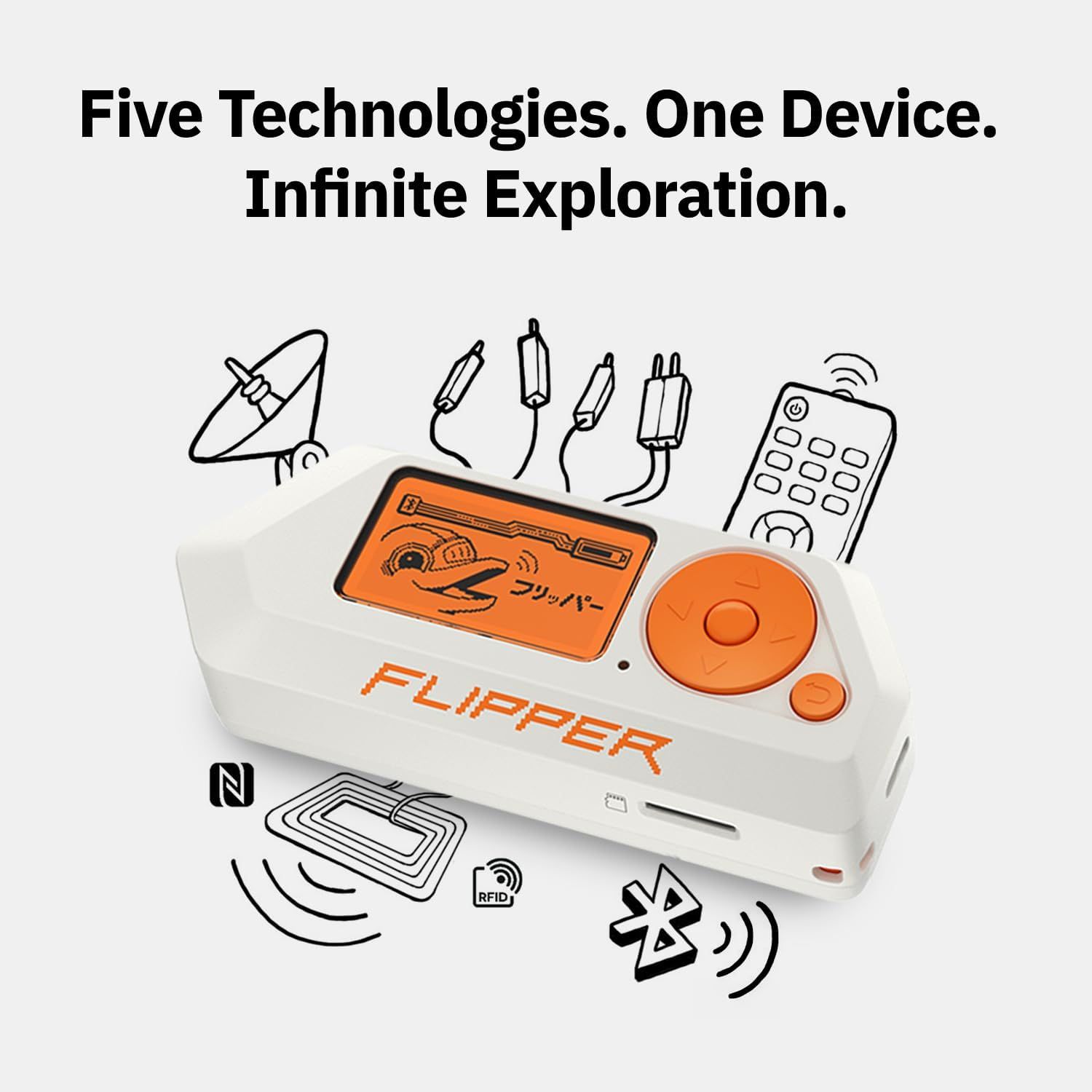 [sg stock] Flipper Zero (Category: Other Sports Equipment and Supplies) located in Singapore. Submitted by monsterdeal.sg (Listing ID 1440924764, Image 2). Description: Sub-GHz transceiver - use as a radio remote control with many supported protocols NFC - Store all your Mifare, NTAG and other NFC cards RFID - Store, emulate and write your EM Marin, HID, Indala key chains, office cards and more IR Transceiver - Universal IR remote control for you
