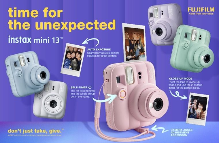 Fujifilm Instax Mini 13 Instant Camera (Category: Cameras) located in San Juan City. Submitted by princessshyph (Listing ID 1440785745, Image 3). Description: 📸 Fujifilm Instax Mini 13 Instant Camera 🎞️ Capture and print your favorite memories instantly with the Fujifilm Instax Mini 13. Designed for easy operation and vibrant instant photos, it's perfect for travel, parties, family gatherings, and everyday moments. ✨ Available Variations: • 💜 