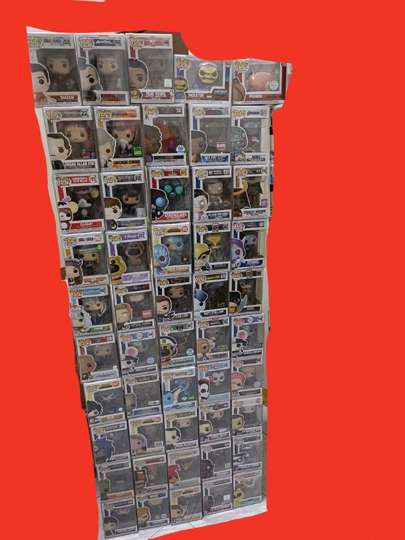 Funko Pop! Vinyl Figures Assorted Characters 150 LOT SALE ONLY (Category: Designer & Blind Box Toys) located in Antipolo. Submitted by johnwenk (Listing ID 1439683079, Image 3). Description: 150 pcs lot only, no breaking of set 6-8/10 box condition no prots included 550*150 = 82500 antipolo rizal location (payment muna bago book rider), shipping via Lalamove.