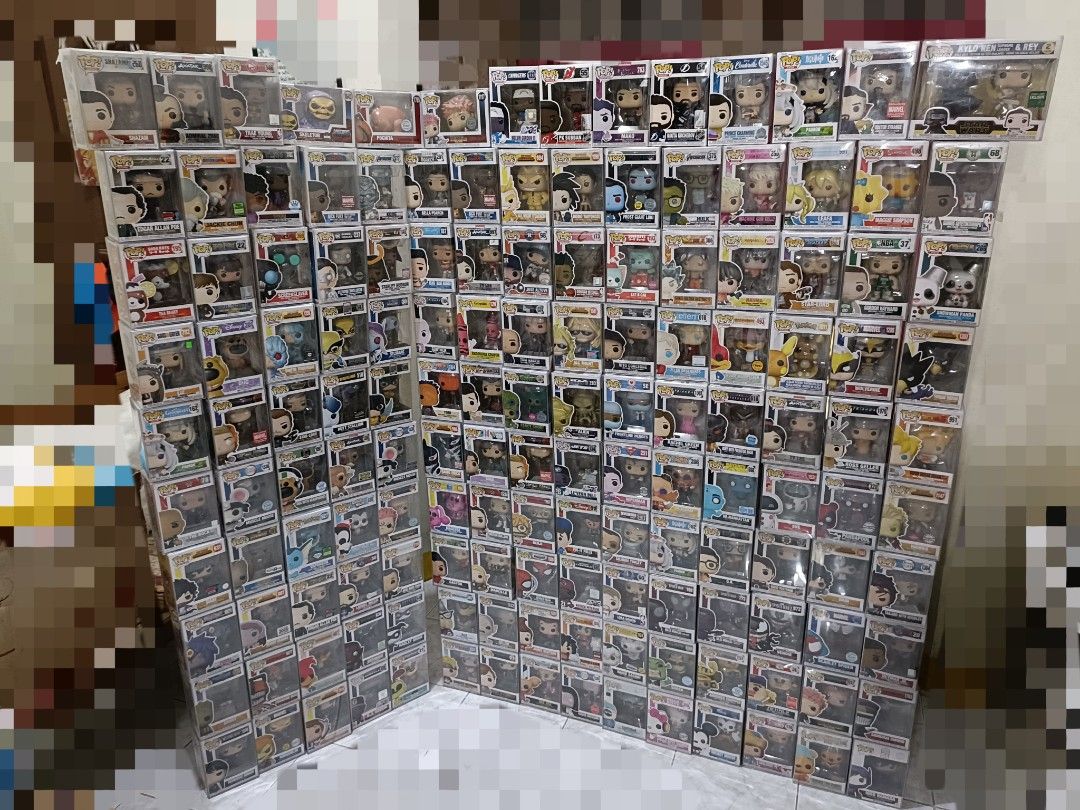 Funko Pop! Vinyl Figures Assorted Characters 150 LOT SALE ONLY (Category: Designer & Blind Box Toys) located in Antipolo. Submitted by johnwenk (Listing ID 1439683079, Image 1). Description: 150 pcs lot only, no breaking of set 6-8/10 box condition no prots included 550*150 = 82500 antipolo rizal location (payment muna bago book rider), shipping via Lalamove.