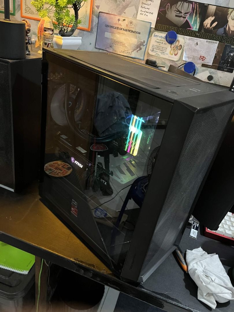 Gaming PC (Category: Desktops) located in Caloocan City. Submitted by akh09 (Listing ID 1440859253, Image 3). Description: -MSI RTX 3060 12gb -Ryzen 5 3600x -Deepcool Maelstrom 240 AIO Liquid Cooler -MSI MAG B550M MORTAR AM4 -G.Skill Trident Z Neo RGB 4x8gb 3600MHZ -1 TB SSD Apacer AS350 99% Health HDS -1 TB HDD TOSHIBA MQ04ABF100 92% Health HDS -500gb HDD ST500DM002-1BD142 76% Health HDS -2 M.2 Slots Available All drives estimated remaining life