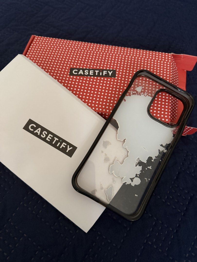 Genuine Casetify Impact Case for iPhone 15 Pro Max (Category: Cases & Sleeves) located in Pasig City. Submitted by fiona.seminiano (Listing ID 1440865321, Image 3). Description: Design: Dreamcatcher Explosion Color: Black Edges In original packaging..