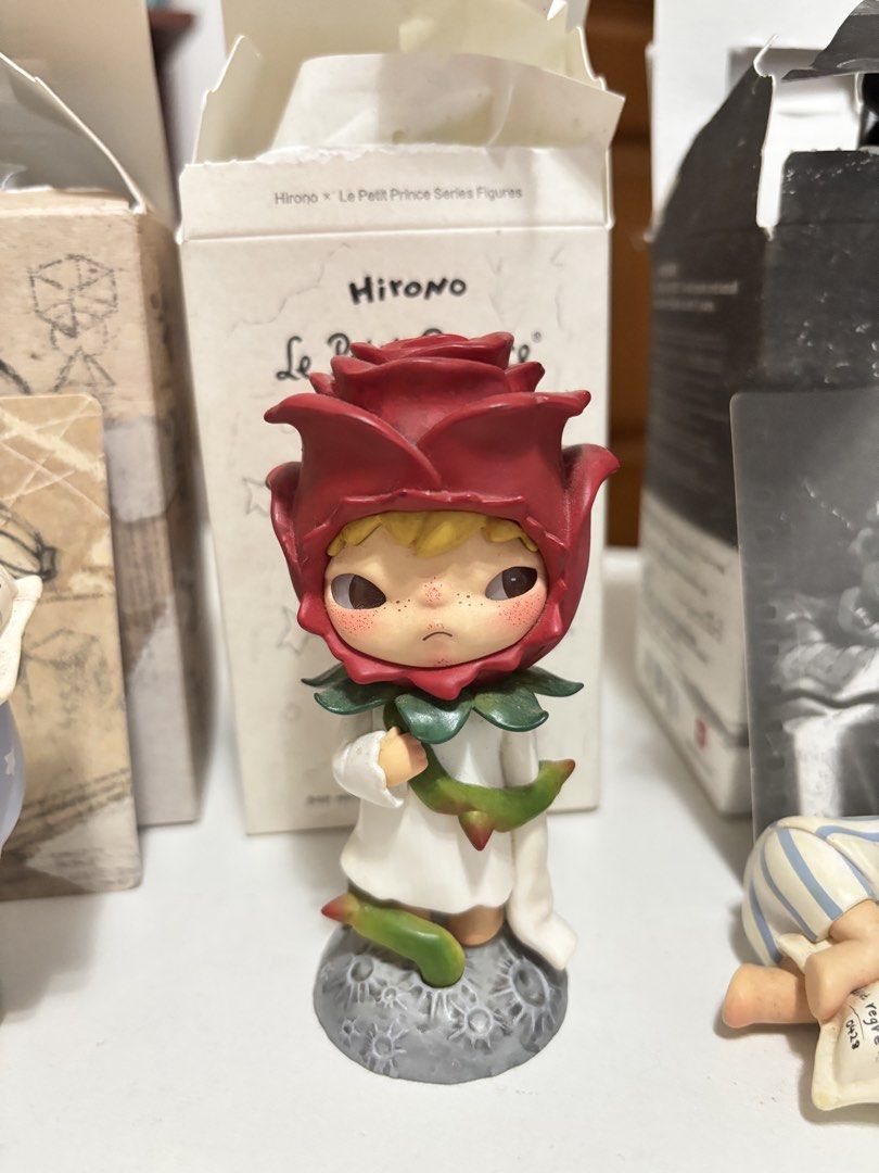 Hirono Figures (Category: Toys & Games) located in Las Pinas. Submitted by declutteringmyshelf (Listing ID 1440916485, Image 3). Description: Hirono Figures Le Petit Prince - Rose ₱600 Mime - Poem Echo - Staying up ₱550 each Complete w/ box, foil and card (except for the Rose) Loc: Las Piñas City Mop: Gcash/Gotyme Mod: grab, lalamove, j&t Rfs: Quitting PM for more photos.