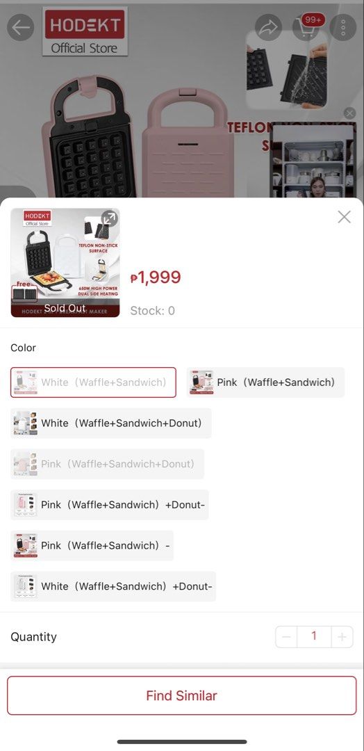 HODEKT 2-in-1 Waffle & Sandwich Maker (White) (Category: Other Kitchen Appliances) located in Morong. Submitted by bsbags (Listing ID 1440889056, Image 3). Description: - Never been used tinesting lang kung gumagana - wala n din box natapon na.