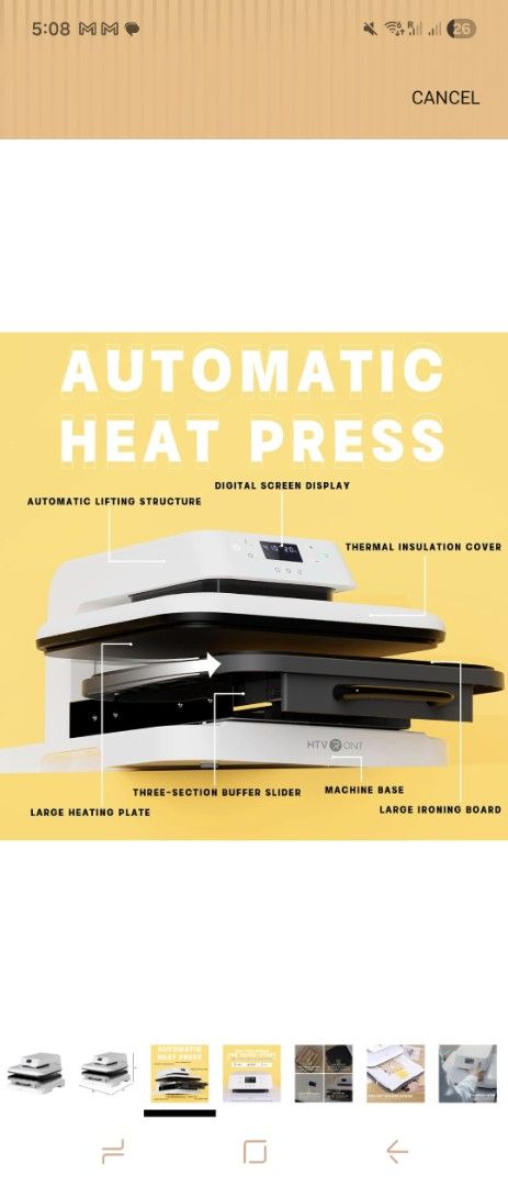HTVRONT Automatic Heat Press Machine with Digital Display468444038584094721