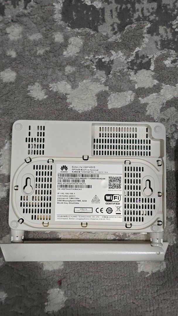 Huawei TIME WiFi Router (Category: Networking) located in Kuala Lumpur. Submitted by hazwan09 (Listing ID 1440887139, Image 3). Description: - Huawei TIME WiFi router - Used, working well - 2 units -cod kl.