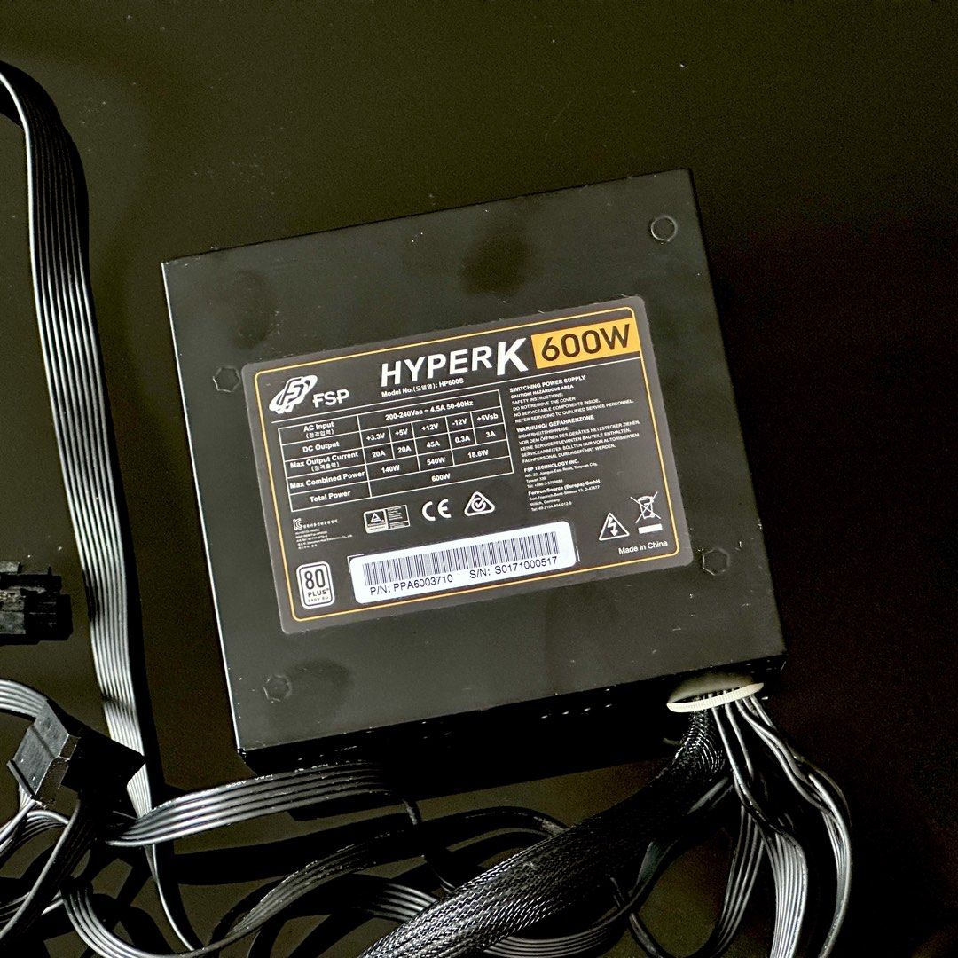 Hyper K 600W Power Supply Unit468164094587064320