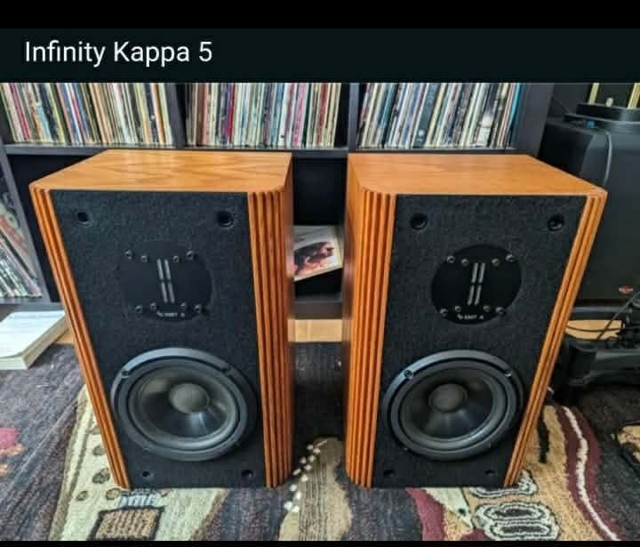 Infinity Reference Standard (RFS) 5 Kappa - ULTRA RARE (Category: Soundbars, Speakers & Amplifiers) located in Makati City. Submitted by cinqtresors (Listing ID 1440778487, Image 1). Description: Infinity Speakers Infinity Reference Standard Kappa 5 - ULTRA RARE - Electro-magnetic induction tweeter technology *Speaker Stand NOT INCLUDED Contact: RPG: 0920-918-3503.