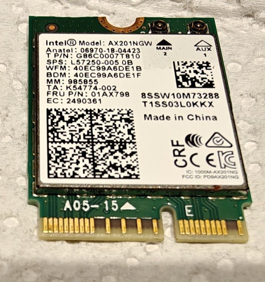 Intel AX201NGW WiFi 6 Wireless Card468802515323463680