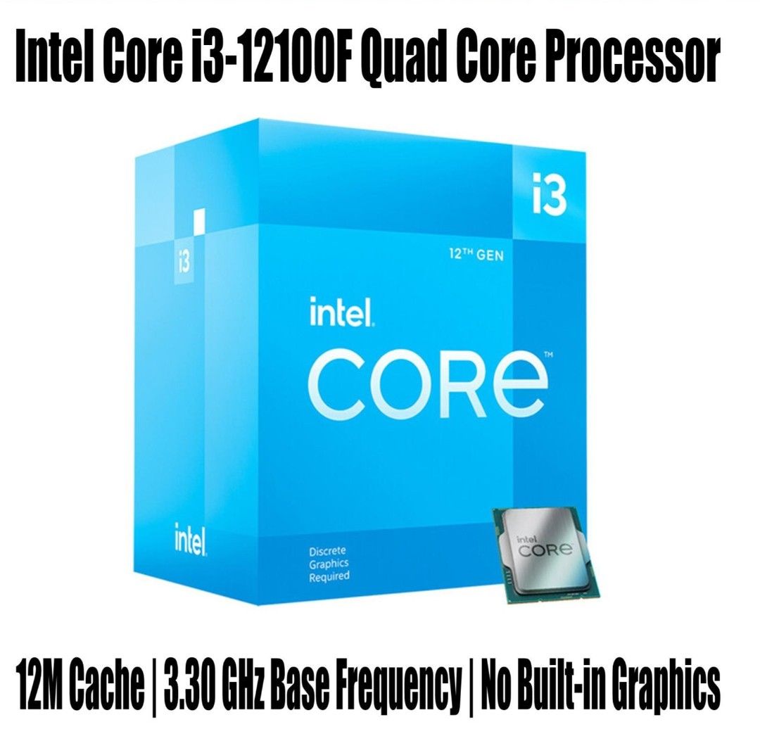 Intel Core i3-12100F Quad Core Processor468437774726615040