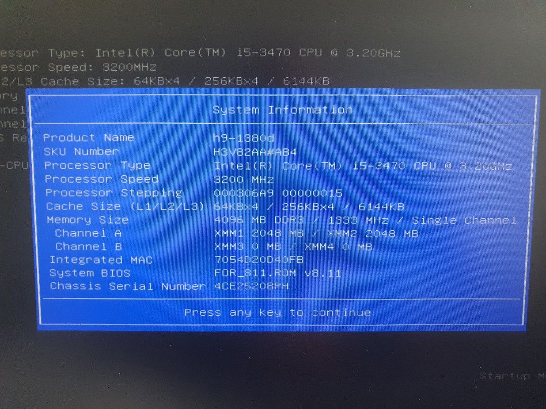 Intel Motherboard + CPU + 4 Ram.468315361720422401