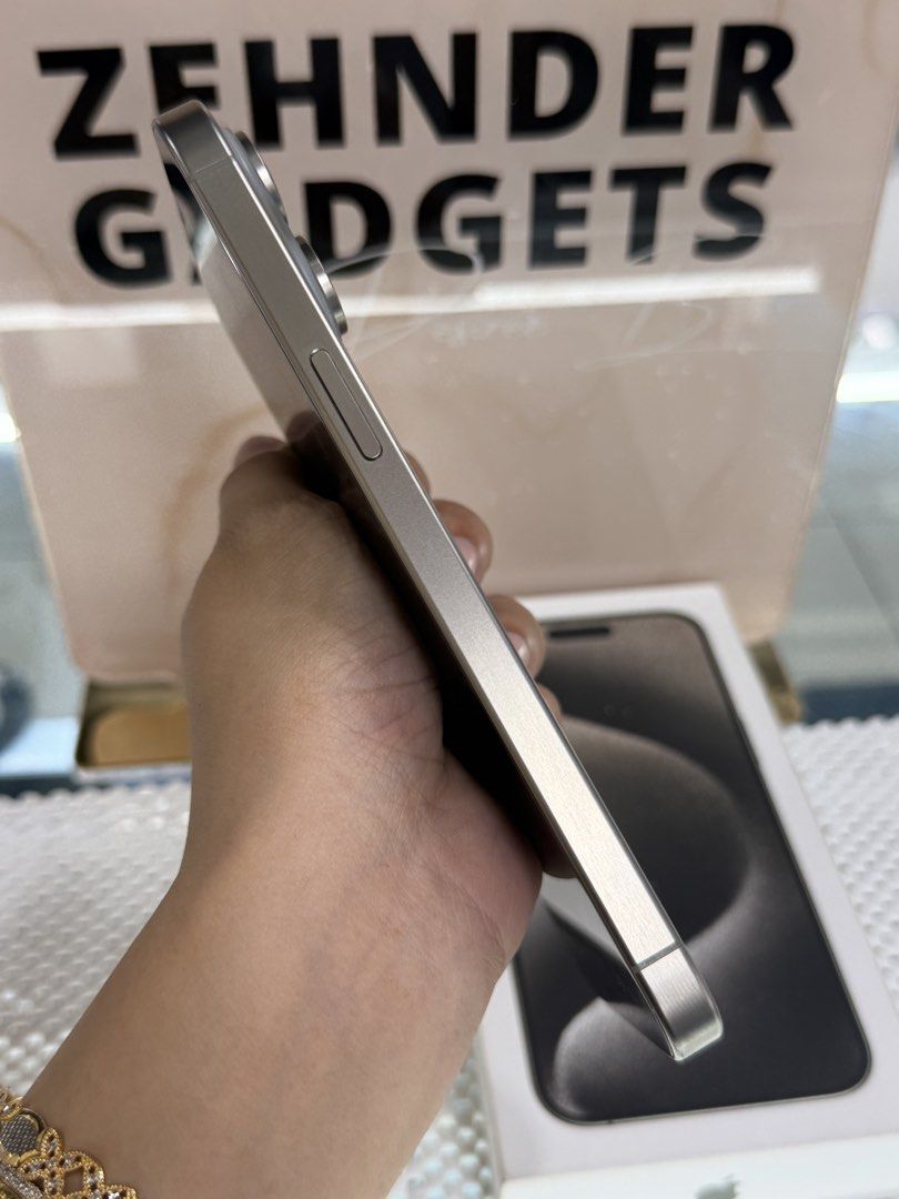 iPhone 15 PRO MAX 256GB SMARTLOCKED (NTC APPROVED) (Category: iPhone 15 Series) located in San Juan City. Submitted by desireebayal96 (Listing ID 1440876285, Image 2). Description: iPhone 15 Pro Max (Natural Titanium) * 256GB * SMARTLOCKED * NTC APPROVED * 84% BH (ORIGINAL CAN CHECK 3UTOOLS) * 97% SMOOTH * NO ISSUE * NO HISTORY OF REPAIR * NO ICLOUD ISSUE * FACE ID & TRUETONE WORKING * WITH BOX SAME SERIAL * WITH TYPE-C CORD OPEN FOR COD SAME DAY