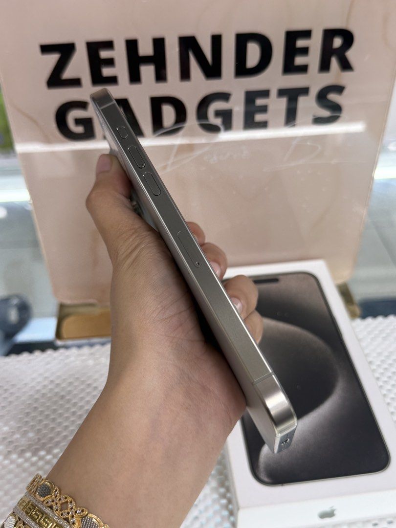 iPhone 15 PRO MAX 256GB SMARTLOCKED (NTC APPROVED) (Category: iPhone 15 Series) located in San Juan City. Submitted by desireebayal96 (Listing ID 1440876285, Image 3). Description: iPhone 15 Pro Max (Natural Titanium) * 256GB * SMARTLOCKED * NTC APPROVED * 84% BH (ORIGINAL CAN CHECK 3UTOOLS) * 97% SMOOTH * NO ISSUE * NO HISTORY OF REPAIR * NO ICLOUD ISSUE * FACE ID & TRUETONE WORKING * WITH BOX SAME SERIAL * WITH TYPE-C CORD OPEN FOR COD SAME DAY