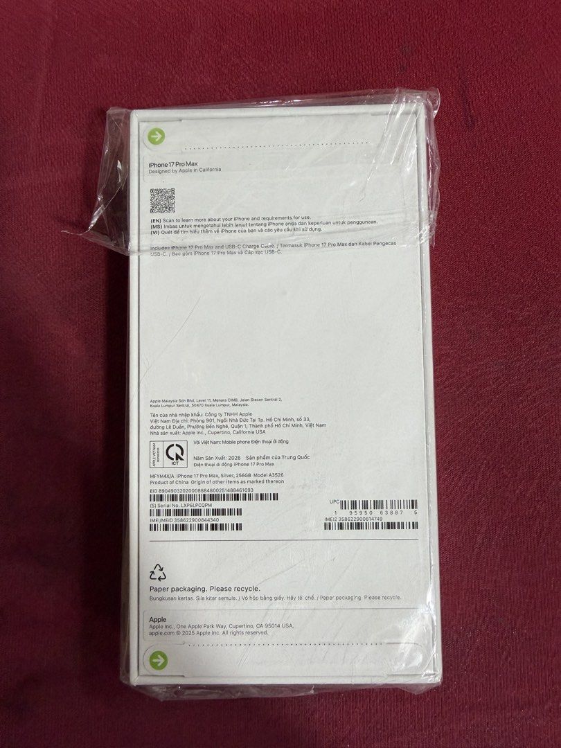 Iphone 17 Pro Max 256gb NTC Brandnew | Sealed (Category: iPhone 17 Series) located in Quezon City. Submitted by legitgadgetforless (Listing ID 1440845670, Image 3). Description: Sale sale sale !!! Until supplies last. Onhand Iphone 17 Pro Max 256gb Brandnew and Sealed Ntc approved unit. Limited stocks only! ⭕️⭕️MOP : Bank transfer or Cash RESELLER’s are most Welcome. ✅Cod within Metro Manila and NCR+ ( Same day deliver ) ✅Meet ups on my desired p