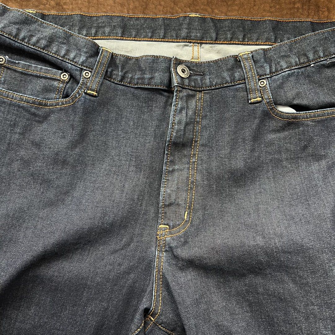 Japanese Dark wash denim pants (Category: Jeans) located in Makati City. Submitted by monu__ (Listing ID 1440776659, Image 3). Description: Waist: 36 Dimes laid flat: Fly: 8” Hips: 21” Overall length: 40” Leg hole: 8”.