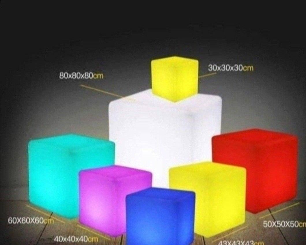 LED CUBE 30X30x30 (Category: Other Sports Equipment and Supplies) located in San Pablo. Submitted by liezelvalenzuela06 (Listing ID 1440807867, Image 1). Description: LED CUBE 30X30x30 Php 3,800.00 / pc ✔ Item Name: cordless recargeable led furniture ✔ Battery: 18650 lithium battery 1000-4000Mah ✔ Material: Pe material plastic color and design can be customized ✔ Adapter: Input 100-240V, 50.60Hz (Output 5V 1A ) ✔ Accessories: Remote , Adapter ,Ma