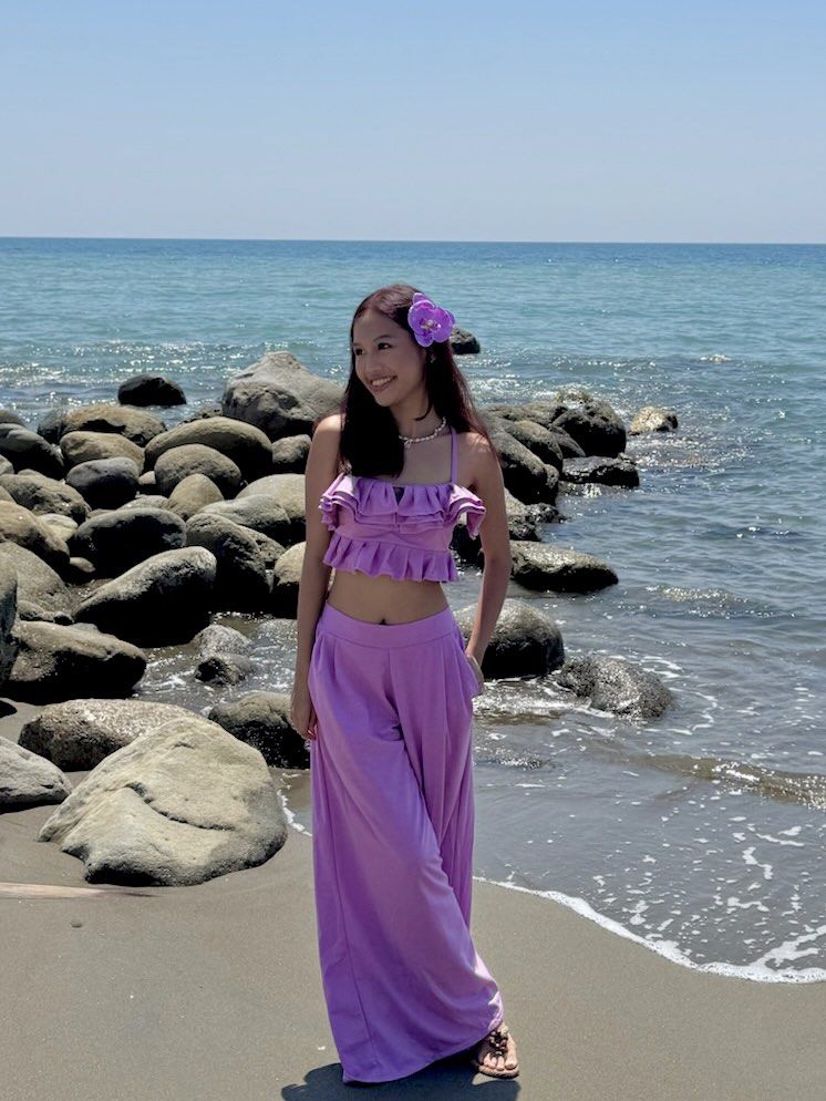 Lilac Summer Set / Coordinates (Category: Sets or Coordinates) located in Caloocan City. Submitted by daintyyellow (Listing ID 1440910224, Image 1). Description: used once xs-s top & pants. so pretty when worn !! for reference, my height is 5’0, waist 23.