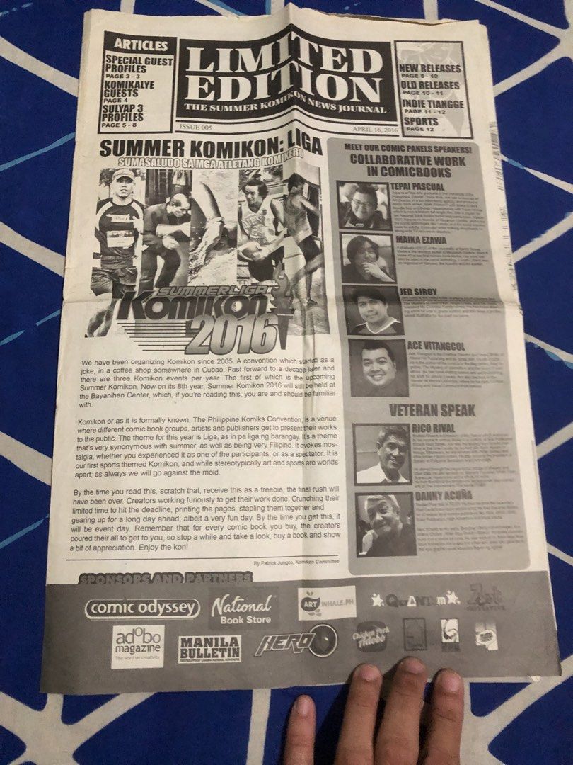 Limited Edition Summer Komikon article april 16 2016 release (Category: Comics & Manga) located in Quezon City. Submitted by markgolveo (Listing ID 1440876774, Image 1). Description: Limited Edition Summer Komikon article april 16 2016 release.