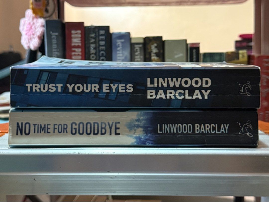 Linwood Barclay Books (Category: Storybooks) located in Cavite. Submitted by thriftyaica (Listing ID 1440939192, Image 1). Description: - Linwood Barclay paperback novels: Trust Your Eyes No Time for Goodbye ₱80 each, ₱150 both Rfs: downsizing physical books (has a kindle alr) DM for book condition.