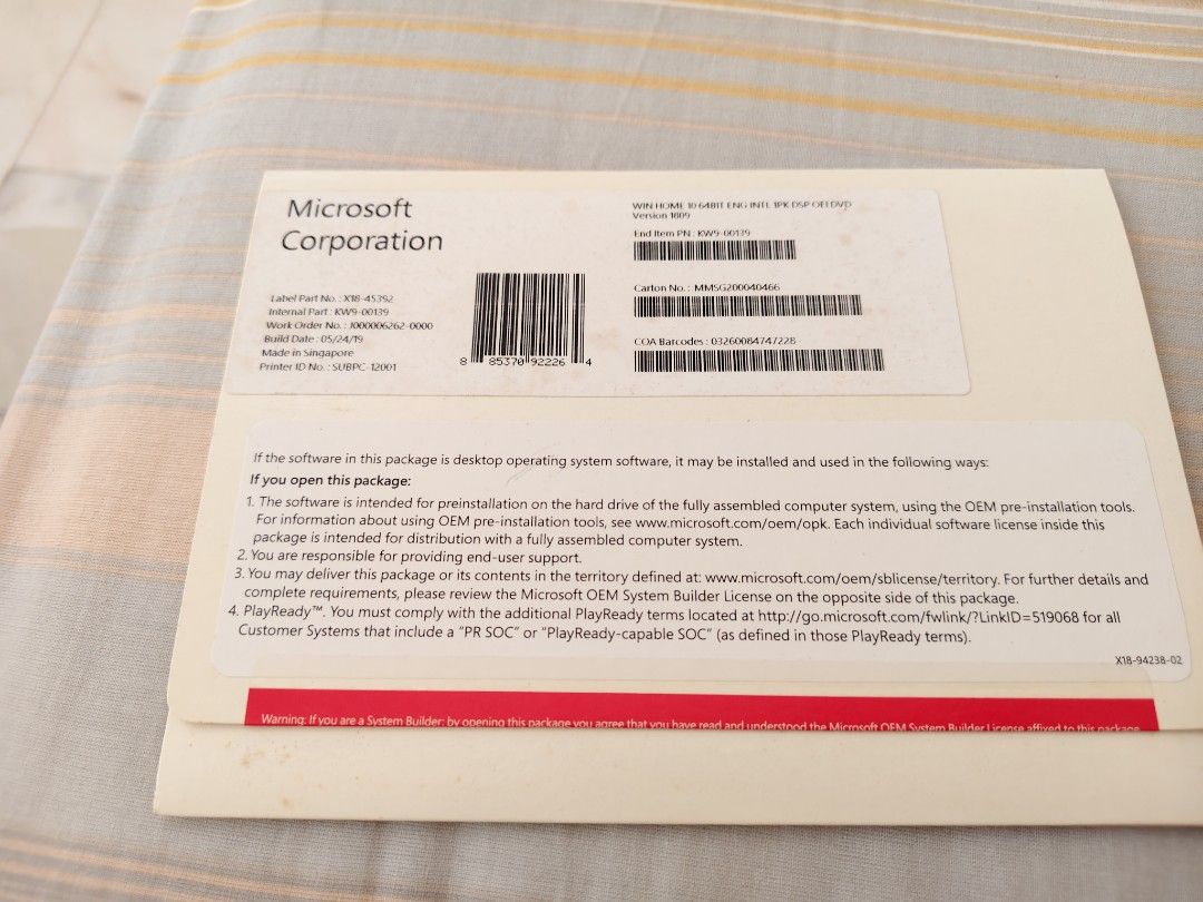 Microsoft Windows OEM Software Package468315351600998400